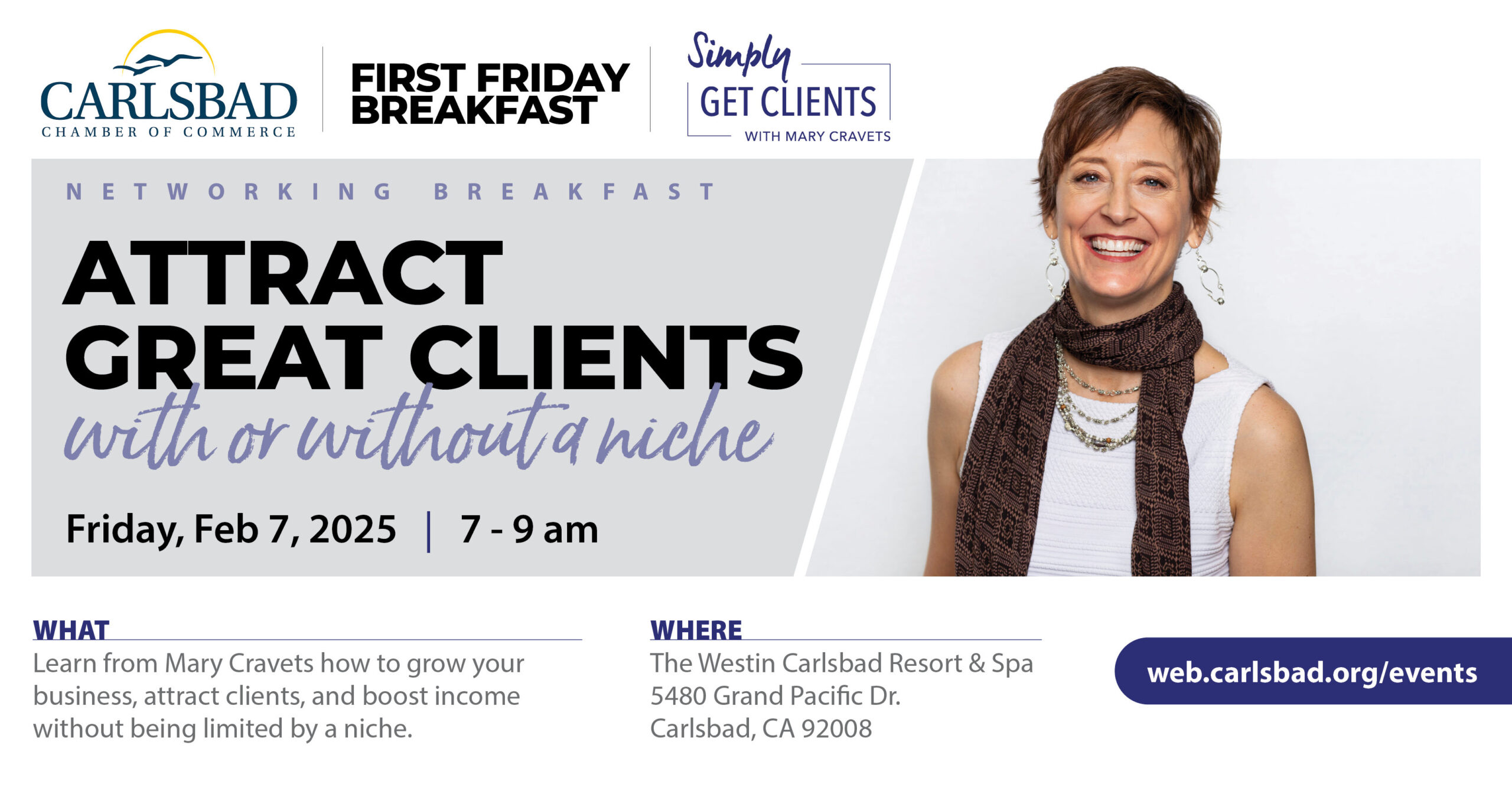 Carlsbad Chamber of Commerce Event with Speaker Mary Cravets